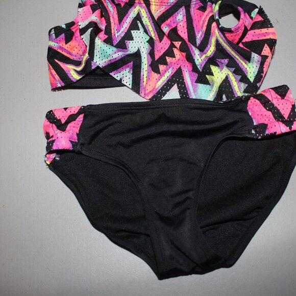 Multi Color 2 Pcs Justuce Bikini Swimsuit Size 8 - Picture 3 of 9